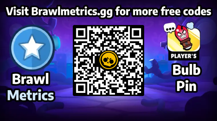 Free QR code to redeem Bulb Pin in Brawl Stars
